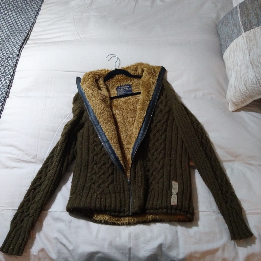 Nautica men's lined zip sweater